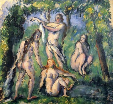 Vier Badegäste 2 Paul Cezanne Ölgemälde